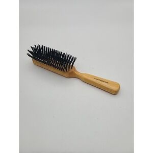 Vintage DuPont Tynex Nylon Hairbrush Wooden Handle‎ 8.5" Long EUC